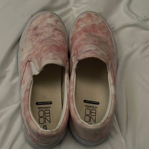 Pink tie dye nobo shoes